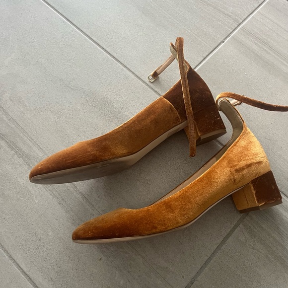 Golden Velvet Jcrew Low Pumps - Picture 5 of 6